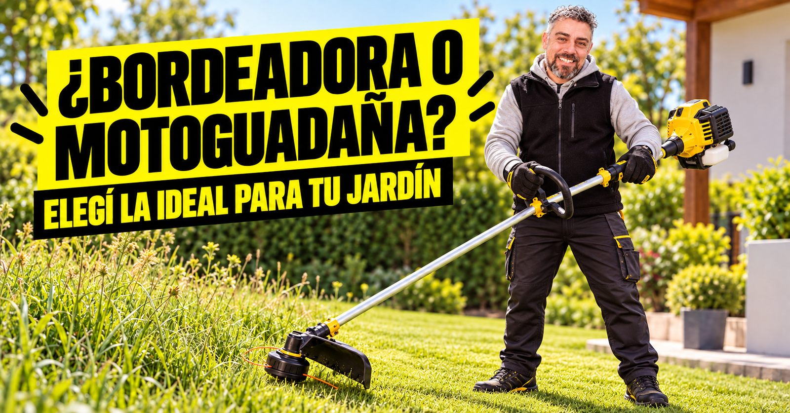 Bordeadora o motoguadaña para mantener el jardín en Electrón