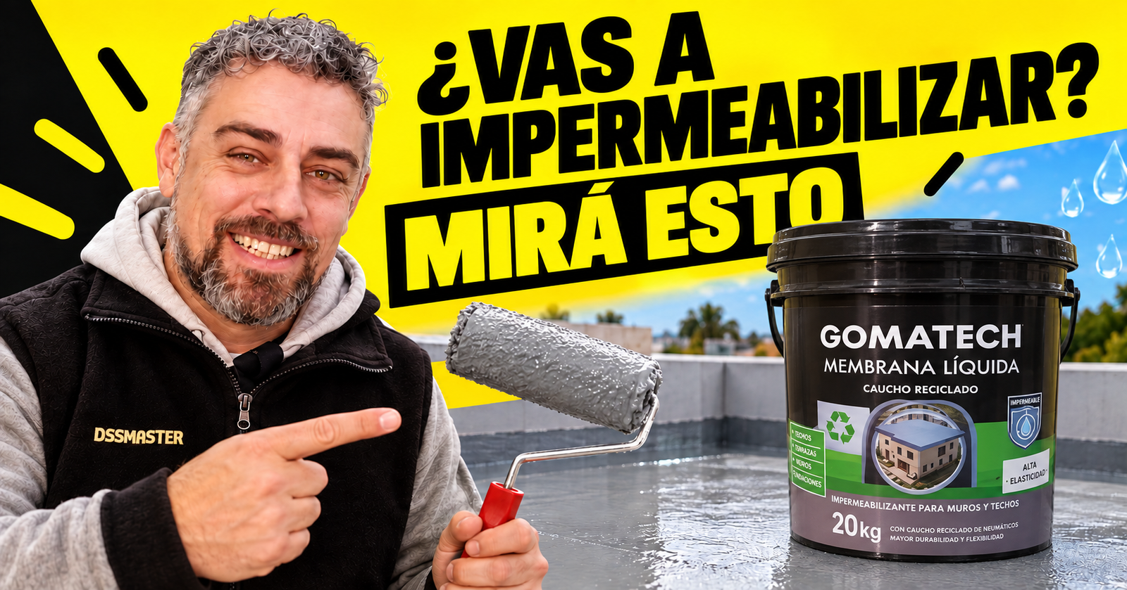 Membrana líquida Gomatech para impermeabilizar techos en Electrón Alta Gracia